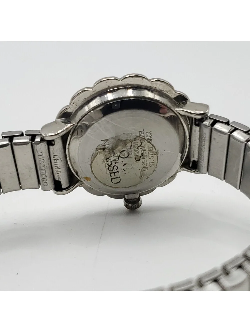 Revlon Multicolor Gem Bezel Quartz Womens Watch 26mm Stretch Band New Battery